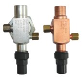 Danfoss rotalock valve press.gau.conn.right/byp.conn.left 1-1/4''x1-1/8'' solder 16003801