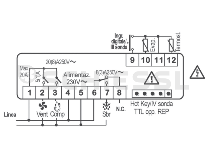 Dixell Kühlstellenregler XR60CH-5N0C1 230V