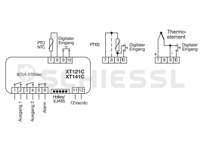 Dixell temperatur controller 2-steps &amp; neutral zone XT121C-0C0TU 12V