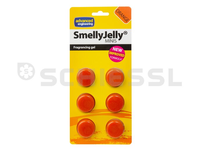 Duftgel f.kleine Klimaanlage SmellyJelly Mini Orangenduft orange(6Stk