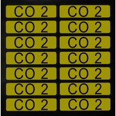 Aufkleber für Richtungspfeile CO2 (1 Satz = 14 St.)