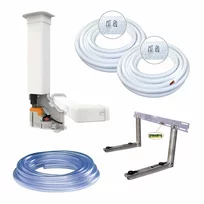 Schiessl air conditioning accessory set 1: Delta Pack wall bracket SG-160, Ebrille tubes 6 mm, 10 mm