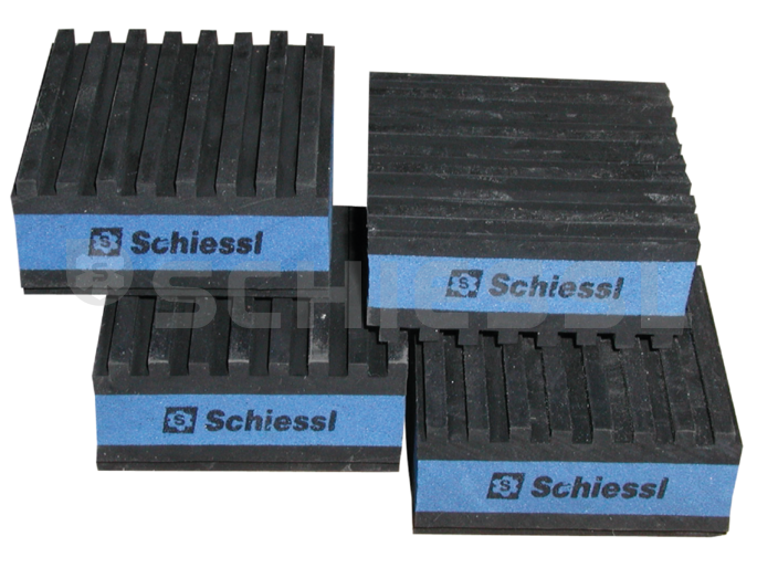 Schiessl anti vibration plates AVP-2 50x50x22mm 3,5kg/cm2