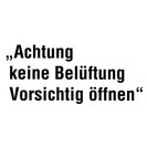 Car sticker ADR Font black ATTENTION, NO VENTILATION