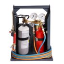 Schiessl brazing equipment set SPL1.2 with oxygen/propane cylinder