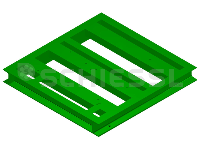 Additional frame f. Bitzer green 700x680x80mm f. EFU-BI