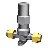 AWA shut-off valve series 881-3, stainless steel 7/16"UNF flare, 63bar