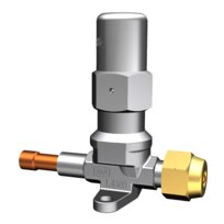 AWA shut-off valve series 881-9, stainless steel 6mm solder x 7/16" UNF, 63bar