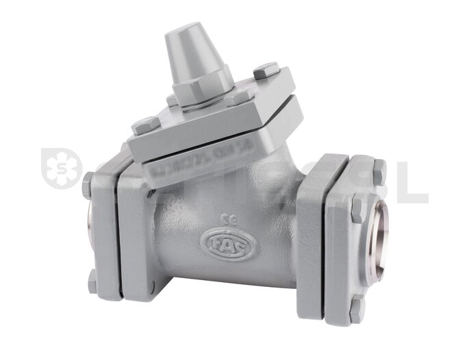 FAS shut-off valve cast w. cap HDK65 2x WB 76,1