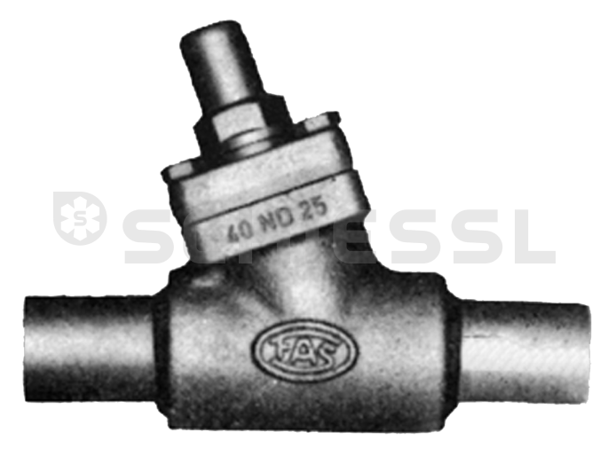 FAS shut-off valve with cap HDLK 6 6mm solder