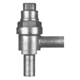 FAS corner shut-off valve with cap HELK 22 solder