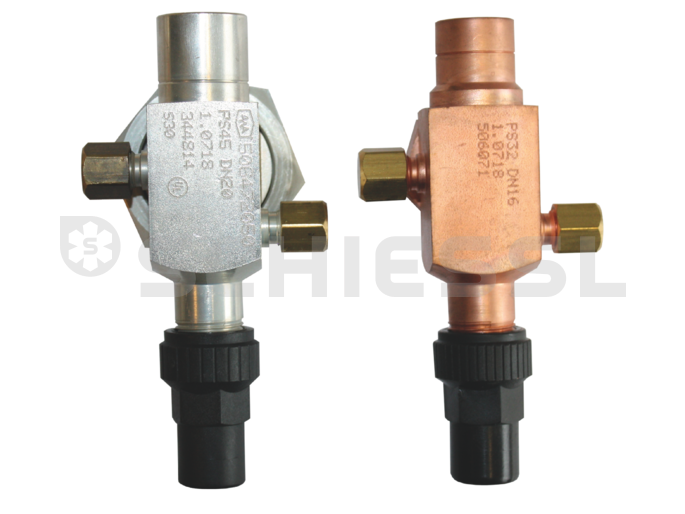 Danfoss rotalock valve press.gau.conn.right/byp.conn.left 1 1/4'' X 3/4'' solder 16003903