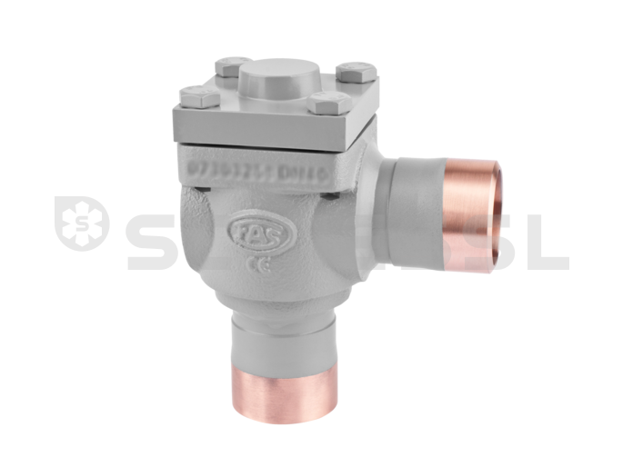 FAS corner check valve cast REL 2x ODS 54 (2 1/8")