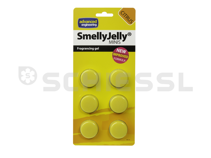 Duftgel f.kleine Klimaanlage SmellyJelly Mini Zitrusduft gelb(6 Stk)