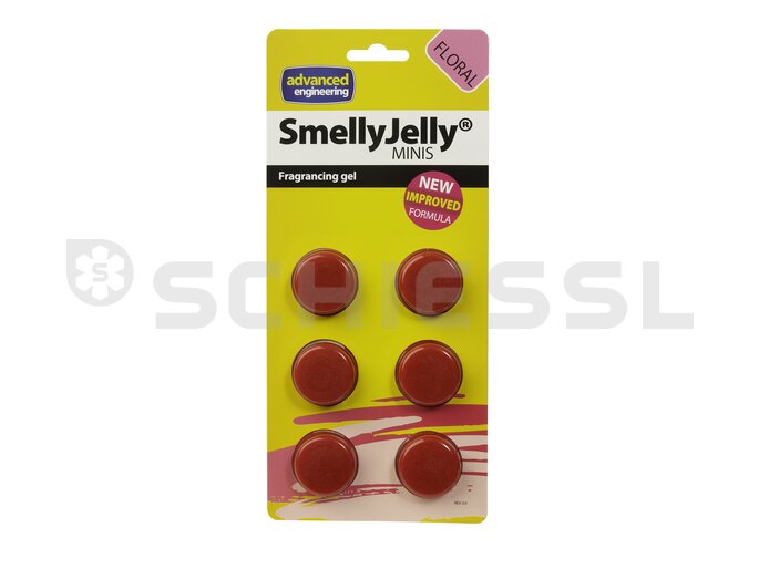 Duftgel f.kleine Klimaanlage SmellyJelly Mini Blumentraum rot(6 Stk)