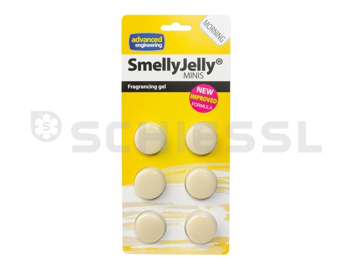 Gel profumato per impianto di condizionamento piccolo SmellyJelly Mini brezza mattutina bianco (6 pezzi)