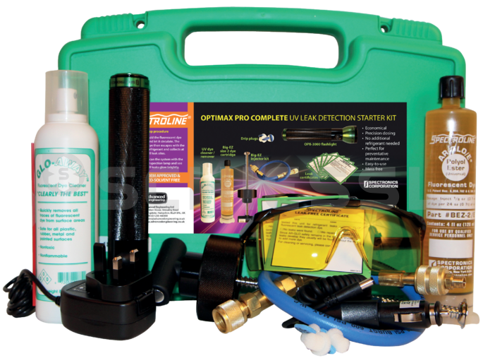 UV leak detector starter kit Spectroline Optimax pro complete kit