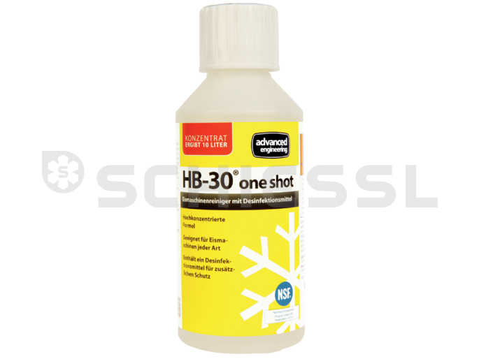 Detergente per macchina del ghiaccio e disinfettante HB-30 one shot flacone 250ml (concentrato)