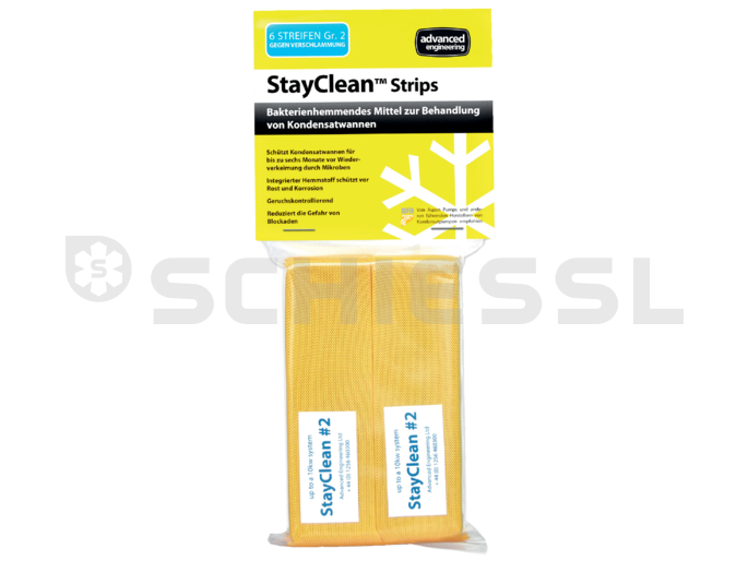 Bacteriostatic agent / drip tray StayClean strips size 2 (pack = 6 pieces)