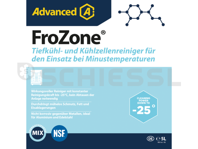 Cleaning agent f. freezing/cold room FroZone barrel 205L