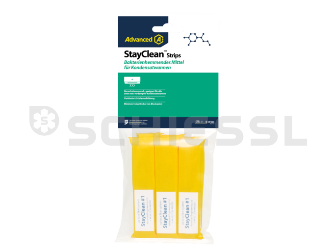 Bakterienhemmendes Mittel / Tropfschale StayClean Streifen Größe1 (Pack=6Stk.)
