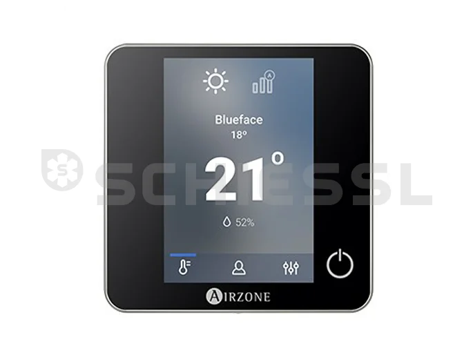 AIRZONE Aidoo Kabel-Farbthermostat Airzone Aidoo Pro Blueface Zero Schwarz