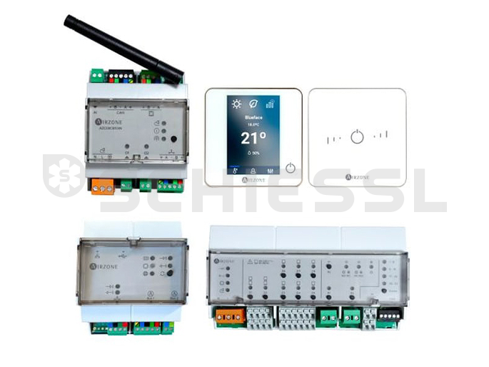 AIRZONE Flexa 25 radiant VALC HUB Pack Fußbodenheiz.-Blueface+2 Lite Kabel Weiß