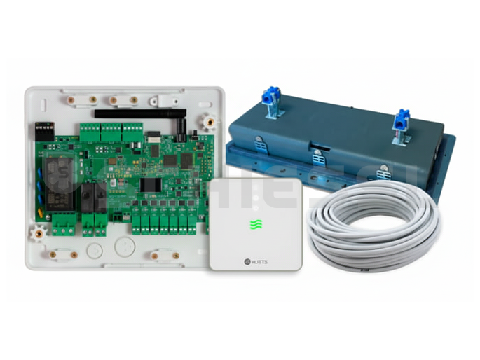 AIRZONE Flexa25 rechteckiger Wi-Fi Pack AirQ Box + AirQ Sensor + 2 Buskabel 15m