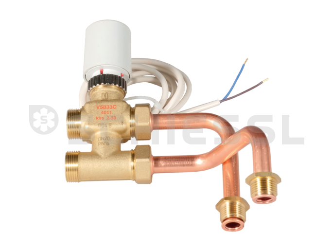 Arbonia water valve with connection set ZV0154 0005 2-wire