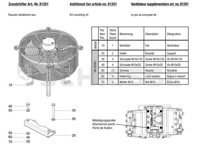 Bock ventilatore aggiuntivo 230V carico aggiunto per HG(X)66e