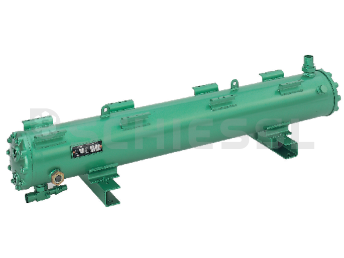 Bitzer shell and tube condensers propane K073HP-2/4 pass connection for city water