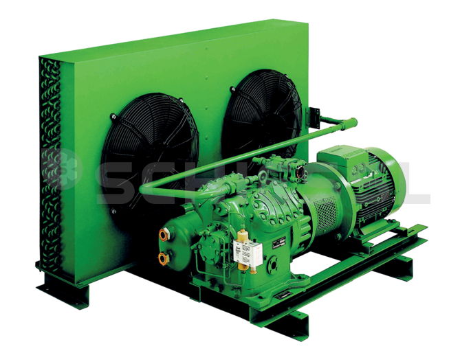 Bitzer open condensing unit air-cooled LH64/2T.2-S with motor pulley and V-belt