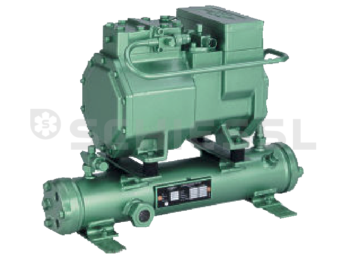 Bitzer open condensing unit water-cooled K203H/VY with motor pulley and V-belt
