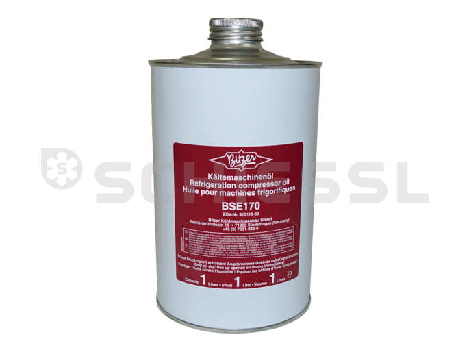 Bitzer refrigeration oil BSE 170 disposable barrel 205L 915 115 01