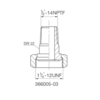 Bitzer adapter for pressure relief valve 1-1/4''x1/2'-14NPTF AG