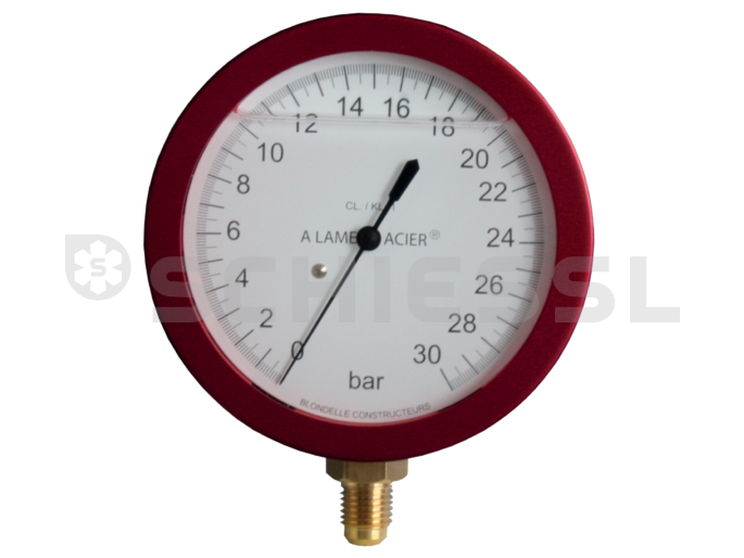 Blondelle manometro di pressione olio -1/+16bar 80mm  1/2'' (R717) riempito di olio