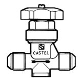 Castel diaphragm shut-off valve 6210/6 1 1/16 UNF