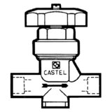 Castel diaphragm shut-off valve 6220/5 16mm solder