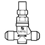 Castel manual shut-off valve 6410/2 7/16 UNF
