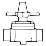Castel manual shut-off valve Globo 6512/M42 42mm solder