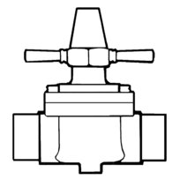 Castel manual shut-off valve Globo 6512/M28 28mm solder