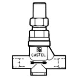 Castel manual shut-off valve 6420/2 1/4" solder