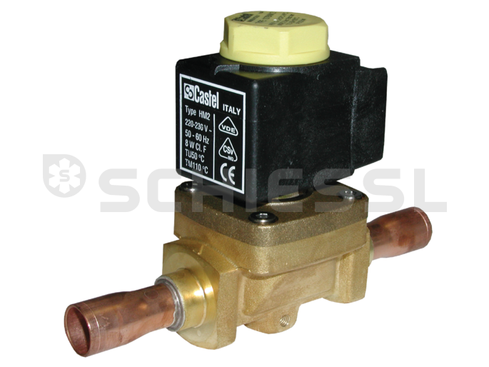 Castel solenoid valve with coil HM2 230V 1078/5A6 16mm solder (without connector)