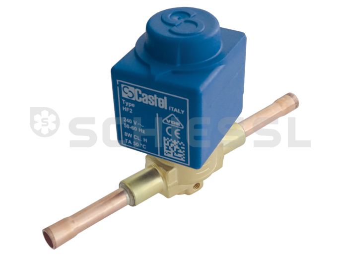 Castel solenoid valve with coil HF2 230V 1098/7A6 22mm solder (without connector)