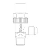 Castel Eckabsperrventil "6110N/22 1/4"" SAE x 1/4"" NPT"