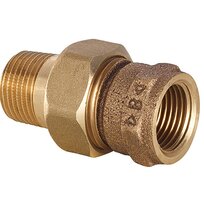Screw connection 3341 red brass 45° o/o 1/2" flat sealing