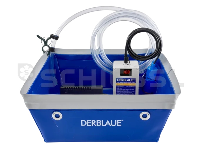 DERBLAUE- Set mit Akku (EU) Inkl.- Profi Wanne, Pumpsystem(EU), Akku