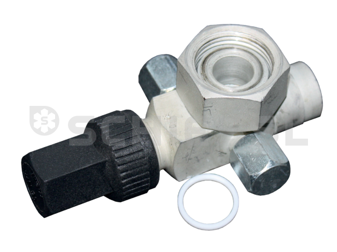 Danfoss rotalock valve press.gau.conn.right/byp.conn.left 1-1/4''x22mm + 7/8'' solder V05  8168030