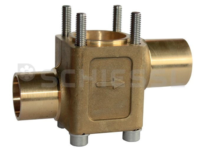 Danfoss bottom valve straight TE12 solder 7/8''x1-1/8'' flange 067B4026