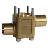 Danfoss bottom valve straight TE12 / TE20 solder 7/8''x1-1/8'' 067B4021